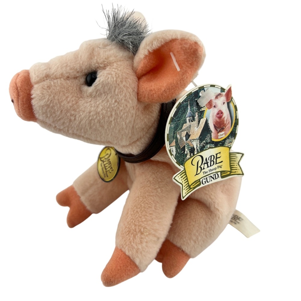 Vtg Babe The Sheep Pig Plush Gund 07103 Movie Collectible 6in Stuffed Animal